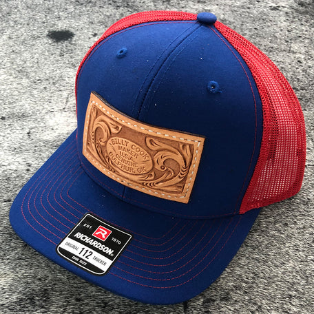 Floral Tooled Billy Cook Trucker Hat - Genuine Billy Cook 