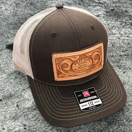 Floral Tooled Billy Cook Trucker Hat - Genuine Billy Cook 