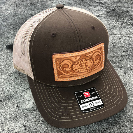 Floral Tooled Billy Cook Trucker Hat - Genuine Billy Cook 