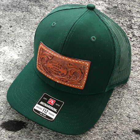 Floral Tooled Billy Cook Trucker Hat - Genuine Billy Cook 