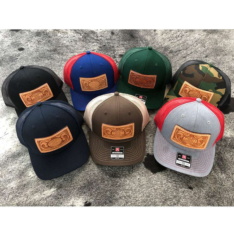 Floral Tooled Billy Cook Trucker Hat - Genuine Billy Cook 