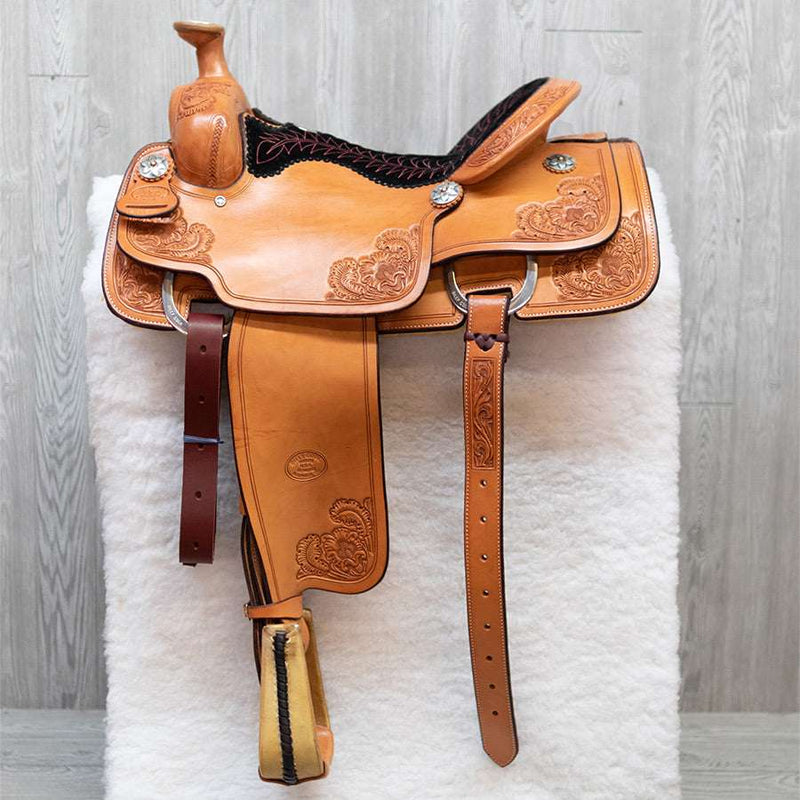 Billy Cook Roper flanc arrière rinch cuir centre plat cheval chocolat Billy Cook Roper flanc arrière rinch cuir centre plat cheval chocolat