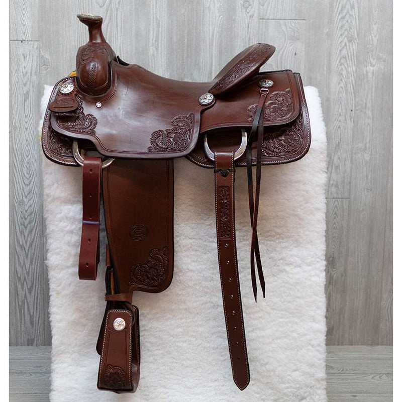 Ensemble de rinch flanc arrière Billy Cook Roper billet floral cuir Ensemble de rinch flanc arrière Billy Cook Roper billet floral cuir