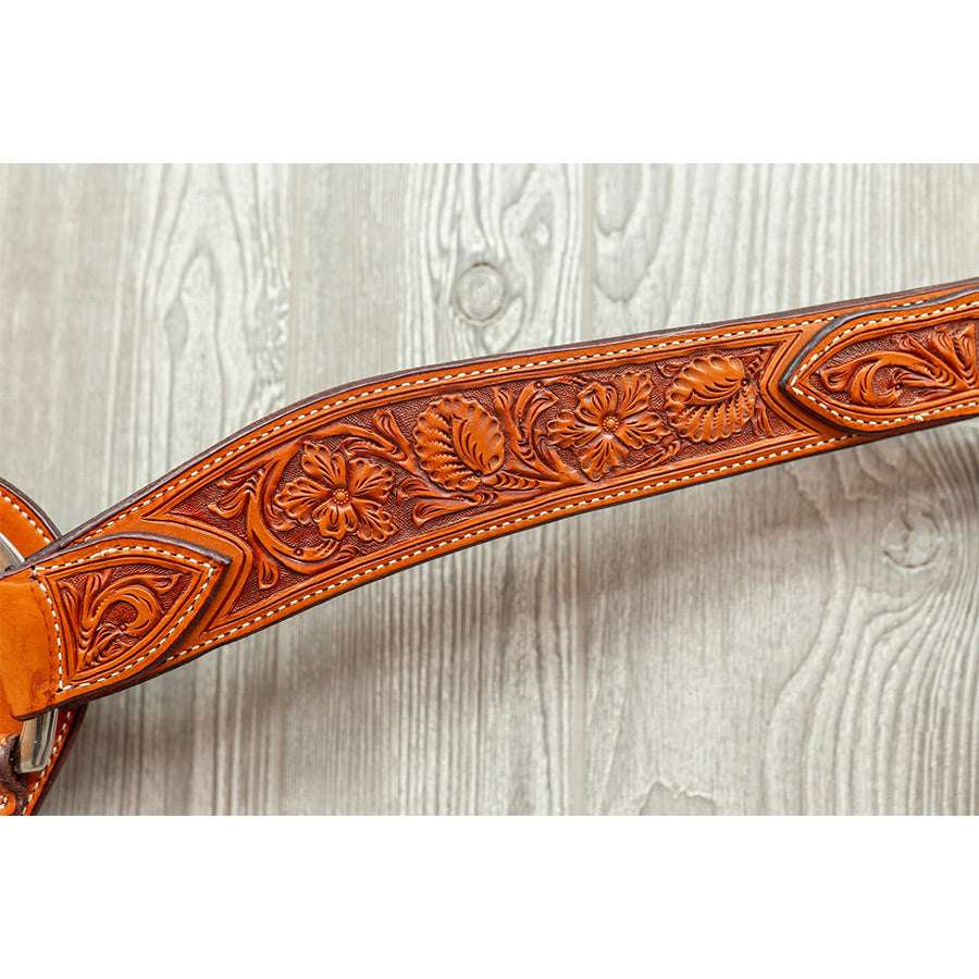 Pro roper breast strap hand tooled sheridan ss hardware - Genuine Billy Cook 