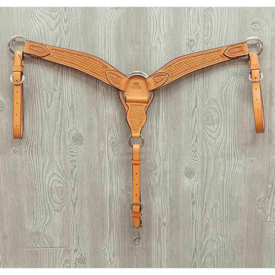 Pro roper breast strap hand tooled basket ss hardware - Genuine Billy Cook 