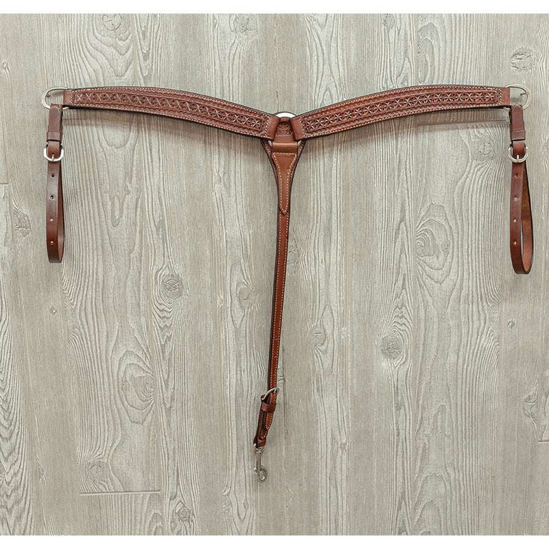 Breast strap raised star border ss hardware - Genuine Billy Cook 