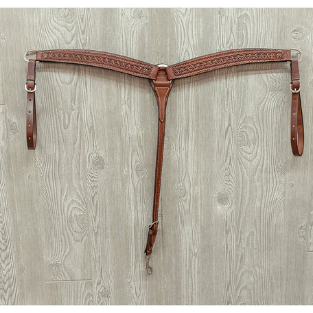Breast strap raised star border ss hardware - Genuine Billy Cook 