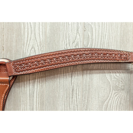 Breast strap raised star border ss hardware - Genuine Billy Cook 