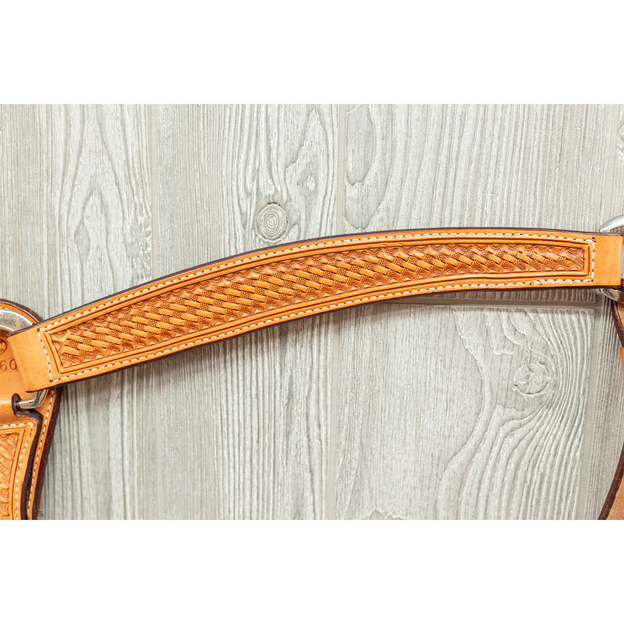 Pro barrel racer breast strap hand tooled basket ss hardware - Genuine Billy Cook 