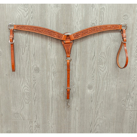 Pro barrel racer breast strap hand tooled sheridan ss hardware - Genuine Billy Cook 