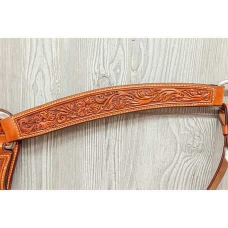 Pro barrel racer breast strap hand tooled sheridan ss hardware - Genuine Billy Cook 