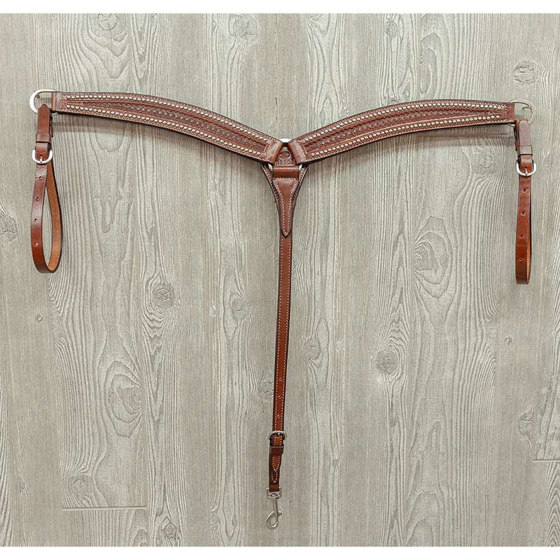 Spotted breast strap w/ ss hardware waffle - Genuine Billy Cook 