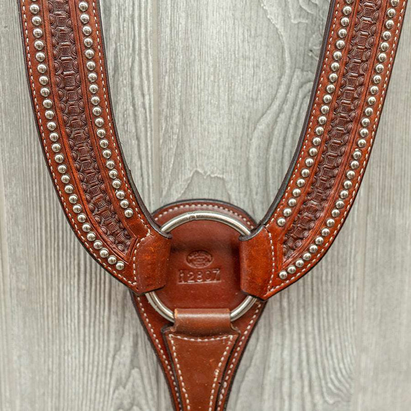 Cowboy Breast Collar Waffle Stamped W/Spots - Genuine Billy Cook 