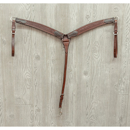 Breast strap, 1-7/8" barrel racer, basket w/ss hdw w/ turnback - Genuine Billy Cook 