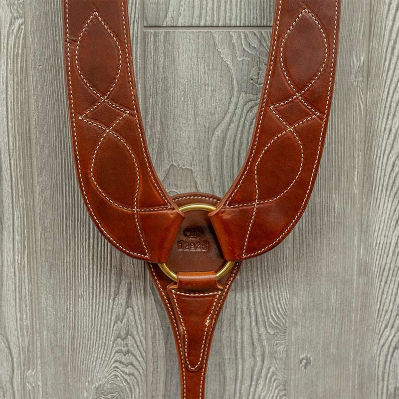 Buckaroo breast strap plain w/ brass hardware - Genuine Billy Cook 