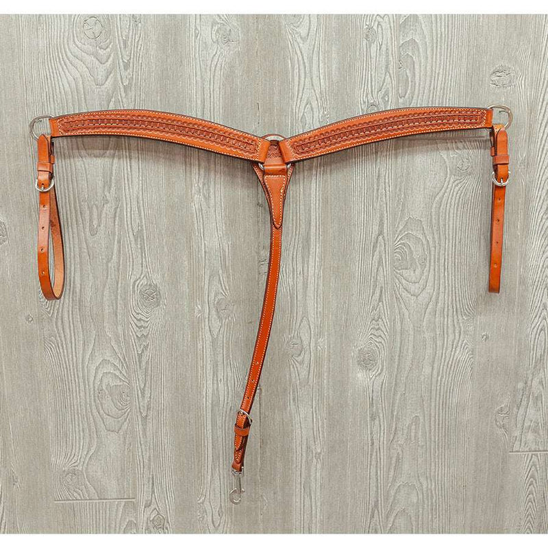 Breast strap, 1-7/8" barrel racer hand tld. Floral - Genuine Billy Cook 