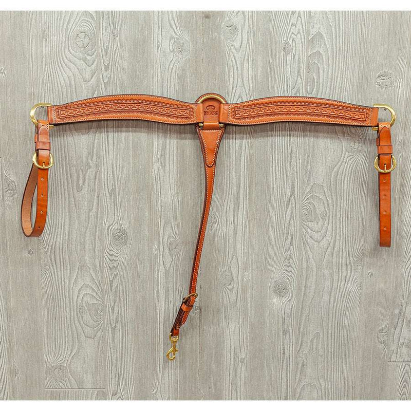 Square running w border breast strap w/brass - Genuine Billy Cook 