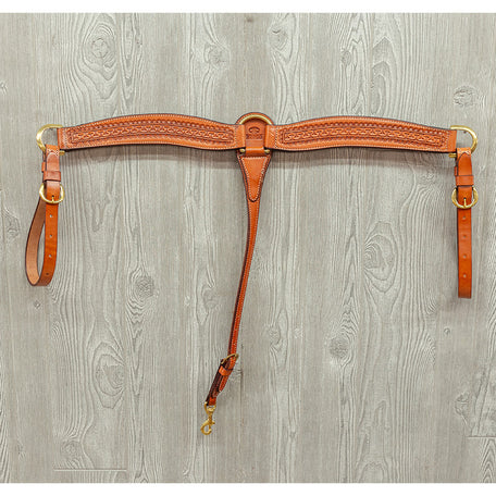Square running w border breast strap w/brass - Genuine Billy Cook 