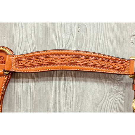 Square running w border breast strap w/brass - Genuine Billy Cook 