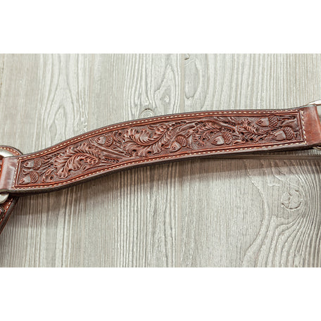 Hand tooled breast strap, Texas Oak - Genuine Billy Cook 