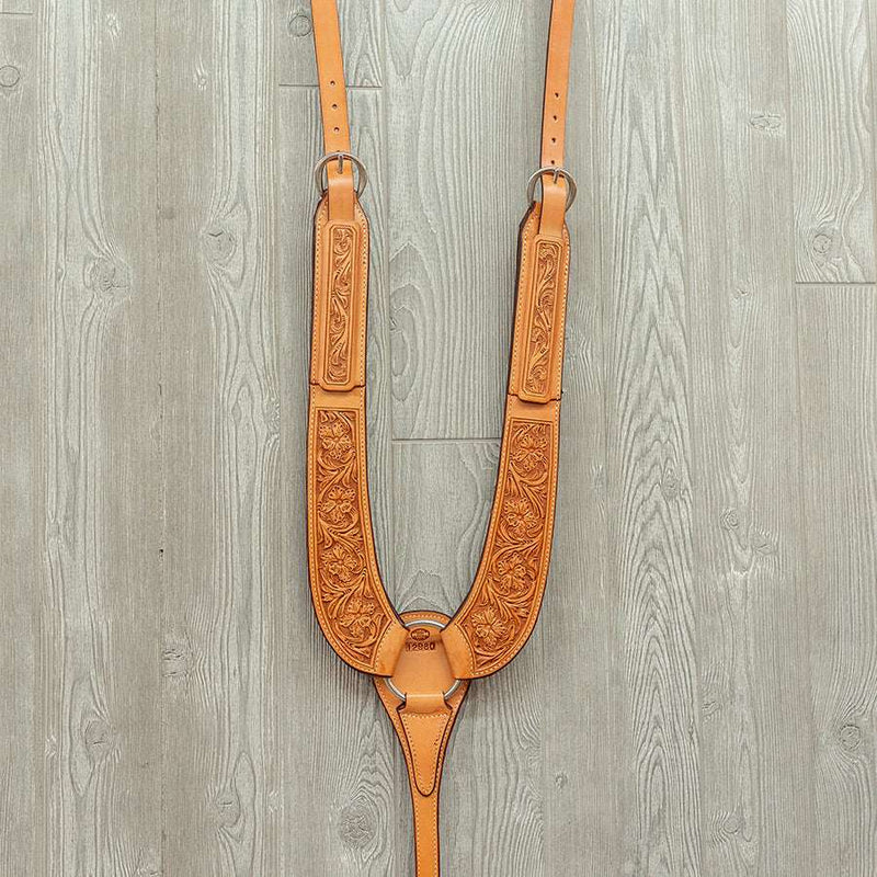 Buckaroo breast strap, oak, w/n hdwr - Genuine Billy Cook 