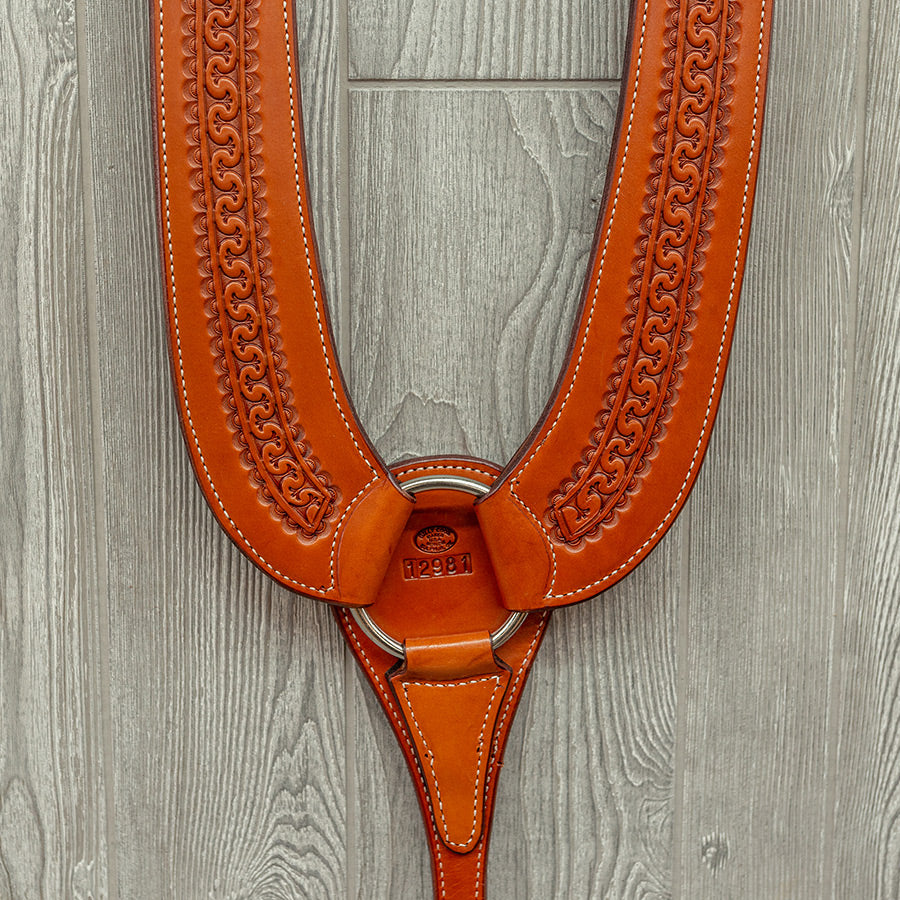 Buckaroo breast strap, floral w/n hdwr - Genuine Billy Cook 