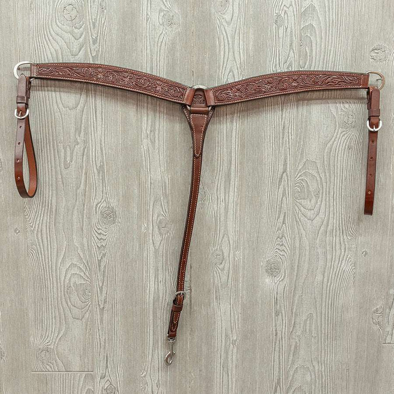 Sheridan tooled breast strap w/ss hardware - Genuine Billy Cook 