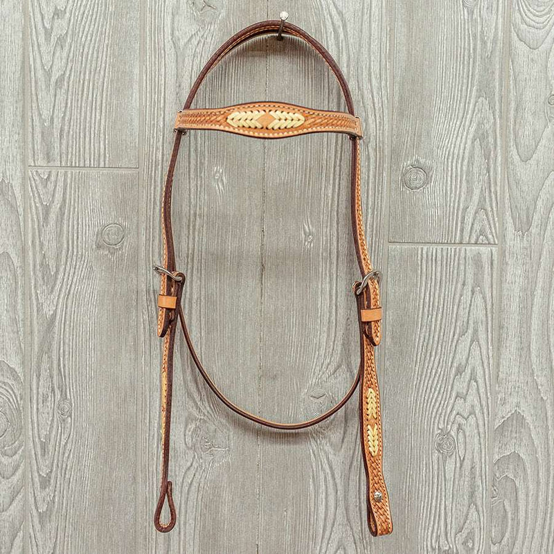 Headstall - 3/4" Braid - White Lace - Genuine Billy Cook 
