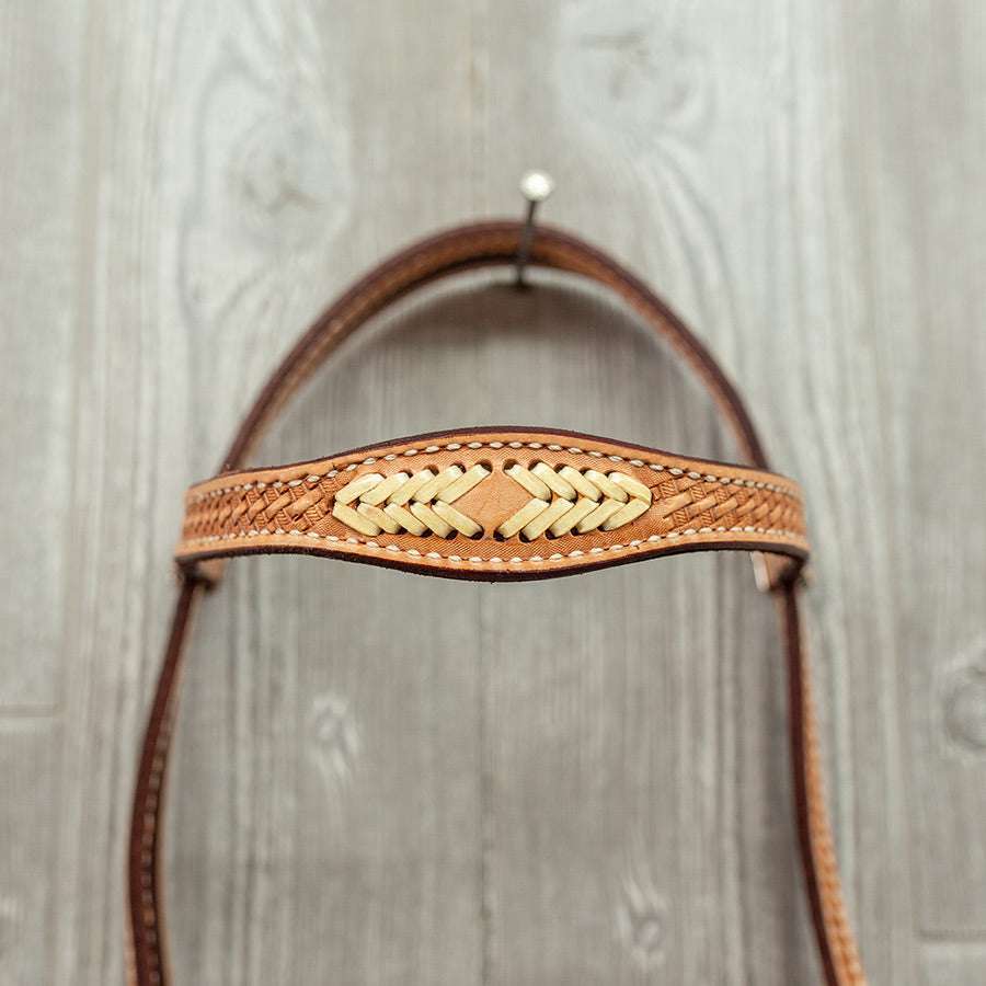 Headstall - 3/4" Braid - White Lace - Genuine Billy Cook 