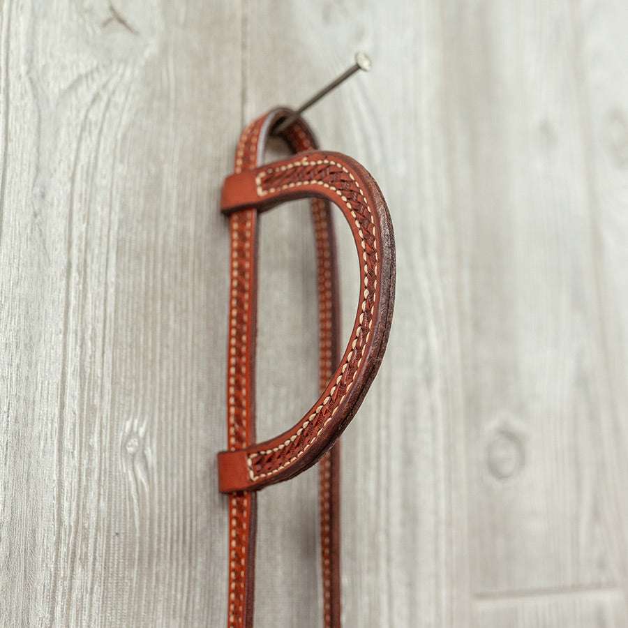 Headstall, Basket Single Ear, W/Ss Hdwr - Genuine Billy Cook 