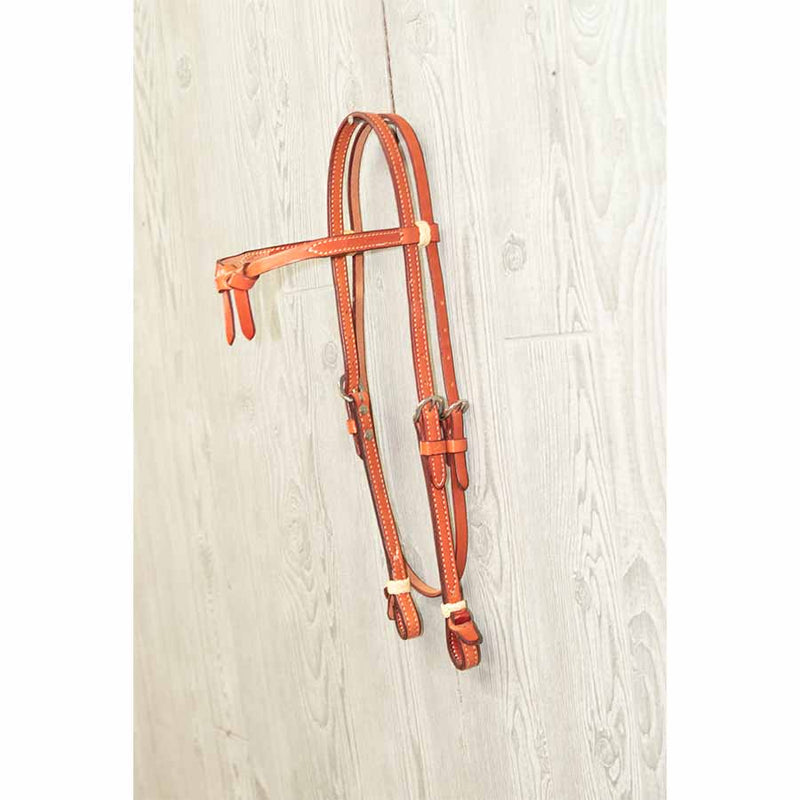 Crossover Headstall - Plain W/Ss Hrdwre & Buttons - Genuine Billy Cook 