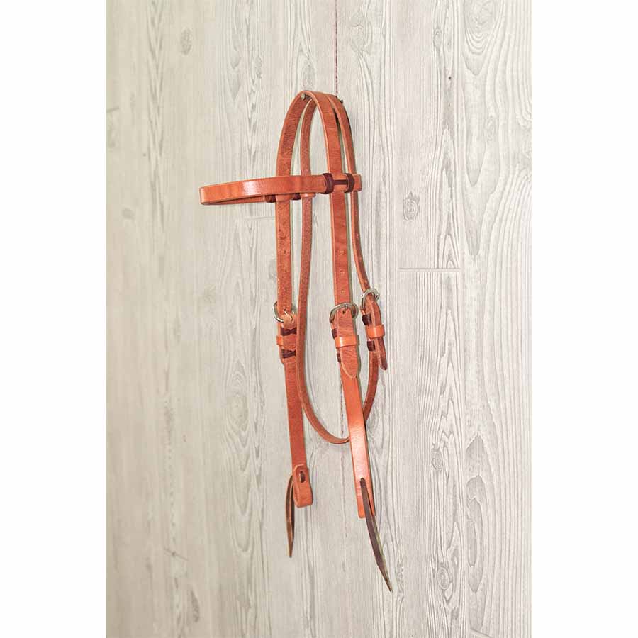 Headstall, 3/4 " Browband Single Ply Ss Hdwr Tie End - Genuine Billy Cook 