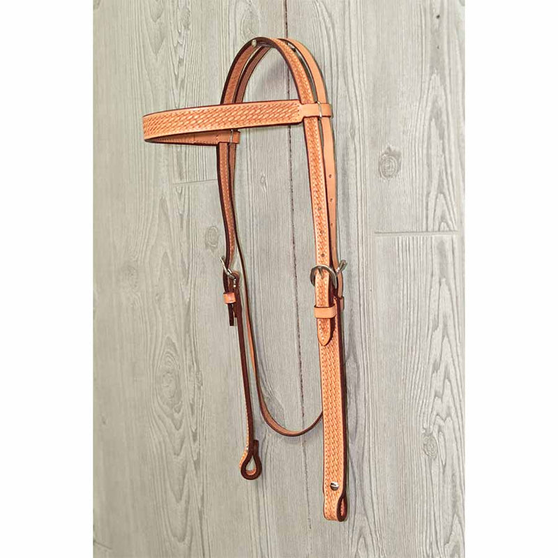 Brow Headstall, Basket W/ Ss Hardware - Genuine Billy Cook 