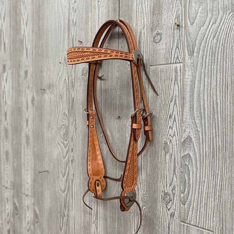 3/4" Headstall, Buckstitch & Basket - Genuine Billy Cook 