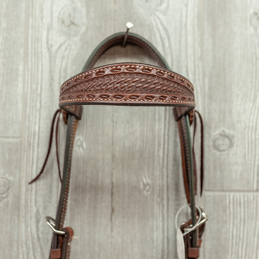 3/4" Headstall, Buckstitch & Basket - Genuine Billy Cook 