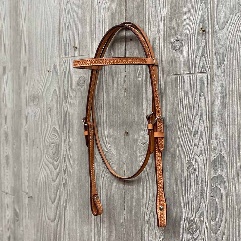 5/8" Headstall, Shell Pattern - Genuine Billy Cook 