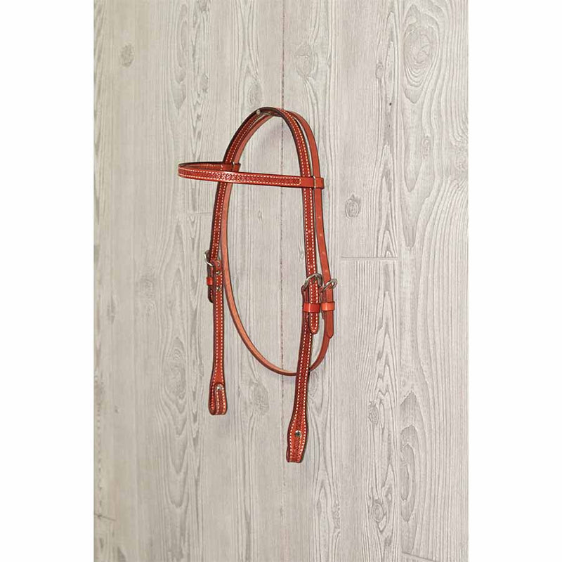3/4" Headstall - Hand Tooled Floral W/Ss Hardware - Genuine Billy Cook 