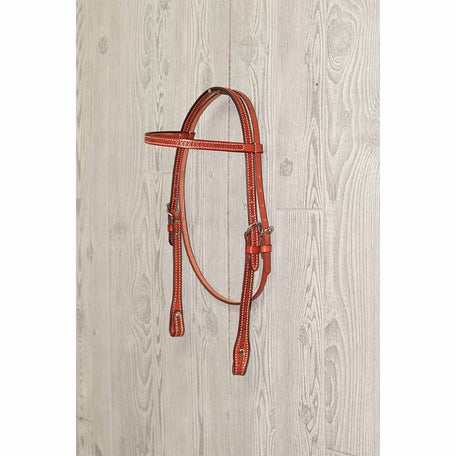3/4" Headstall - Hand Tooled Floral W/Ss Hardware - Genuine Billy Cook 