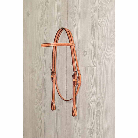 3/4" Headstall - Hand Tooled Wheat W/Ss Hardware - Genuine Billy Cook 