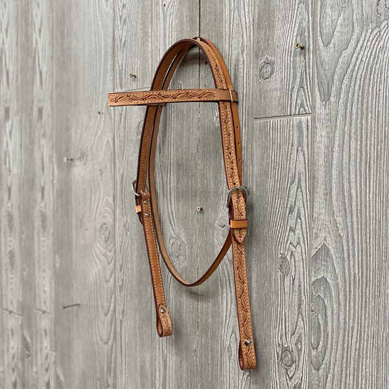 3/4" Headstall, Wso, Floral - Genuine Billy Cook 