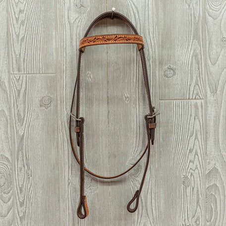 3/4" Headstall, Wso, Floral - Genuine Billy Cook 