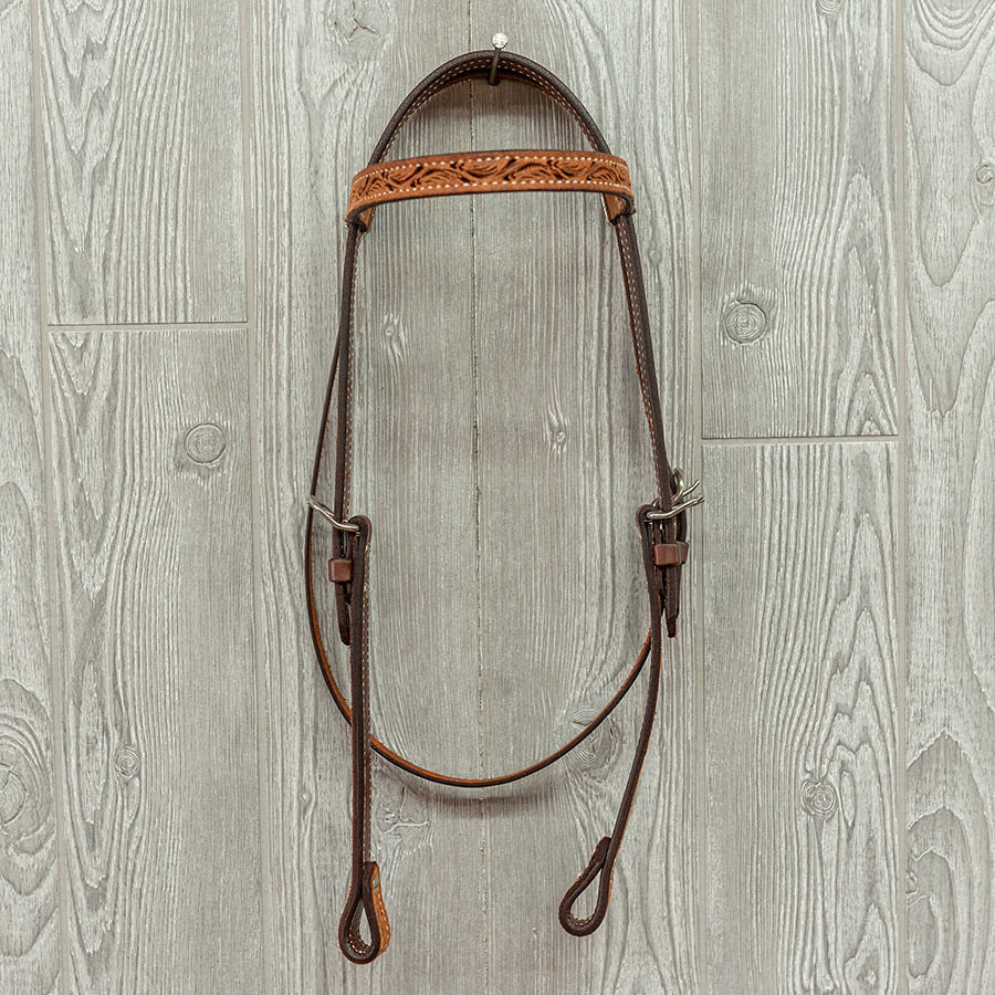 3/4" Headstall, Wso, Floral - Genuine Billy Cook 