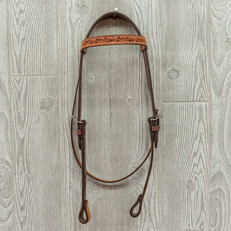 3/4" Headstall, Wso, Floral - Genuine Billy Cook 