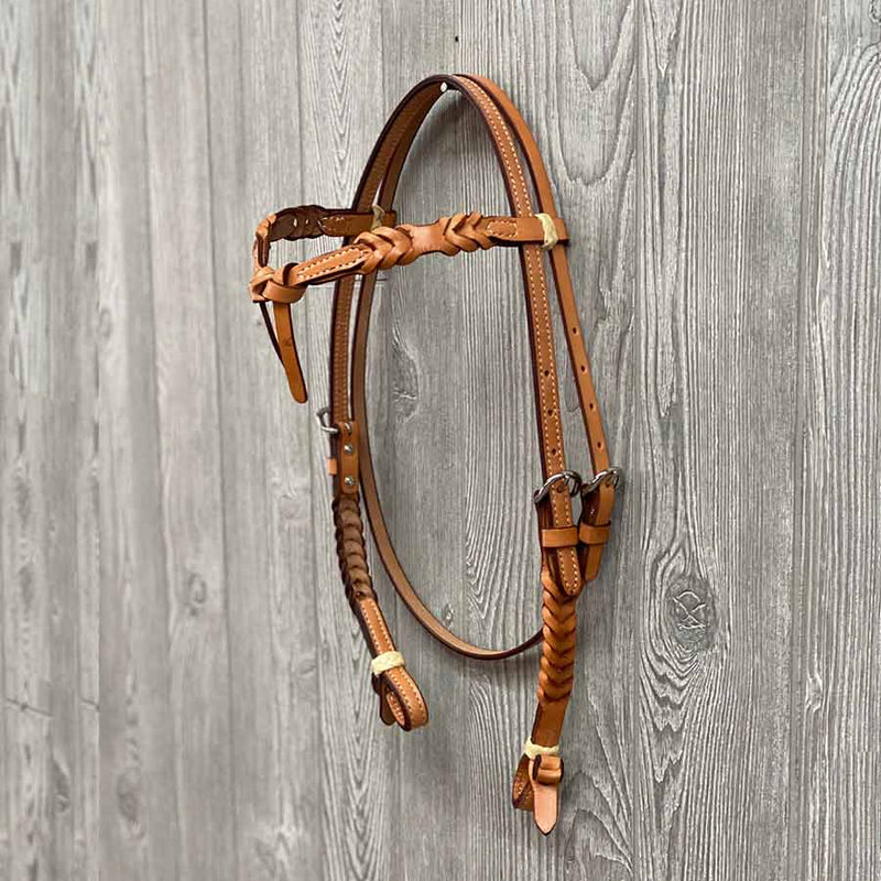 Headstall Plaited Crossover Brow - Genuine Billy Cook 