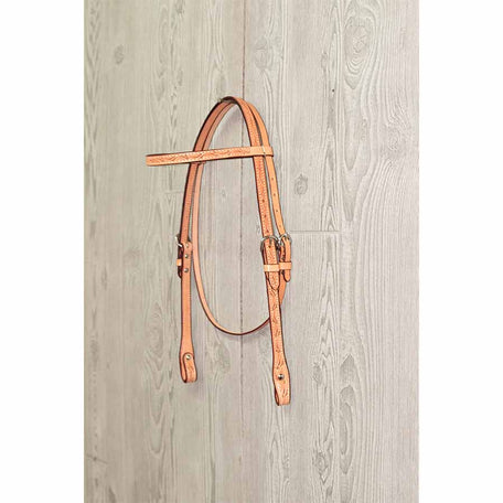 Brow Headstall - Hand Tooled - Genuine Billy Cook 