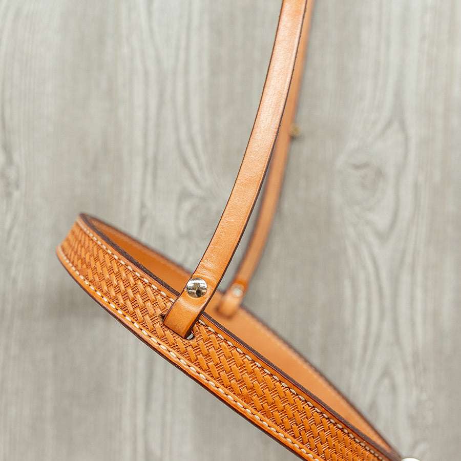 Roper Noseband Floral Tooled Ss Hardware - Genuine Billy Cook 