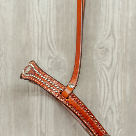 Spotted Noseband With Stainless Steel Spots And Ss Buckle - Genuine Billy Cook 