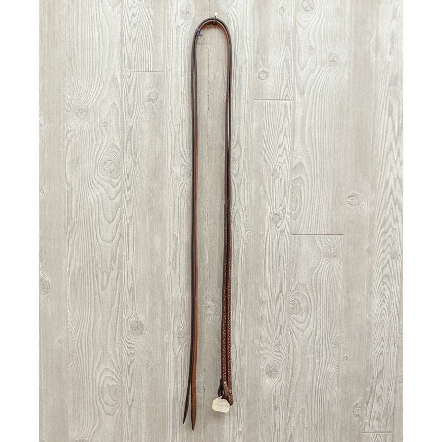 3/4" Barb Wire Tooled Reins - Genuine Billy Cook 