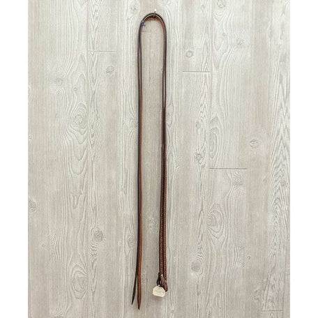 3/4" Barb Wire Tooled Reins - Genuine Billy Cook 