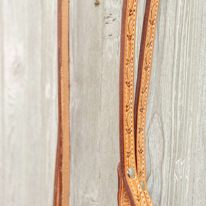 5/8" Floral Rein, Double 24" - Genuine Billy Cook 